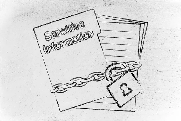 Protecting sensitive information illustration — Stock Photo, Image