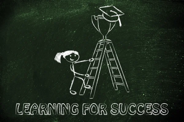 成功の図の学習 — ストック写真