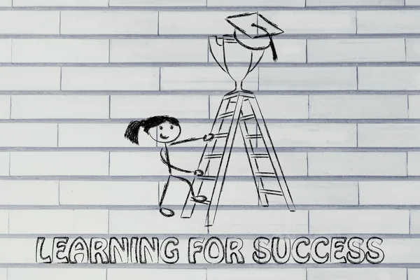 Learning for success illustration — Stock Photo, Image