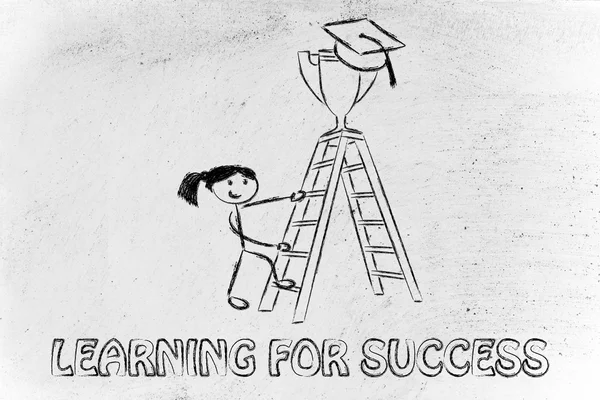 Learning for success illustration — Stock Photo, Image