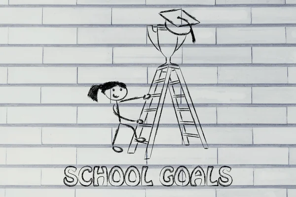 School doelen illustratie — Stockfoto