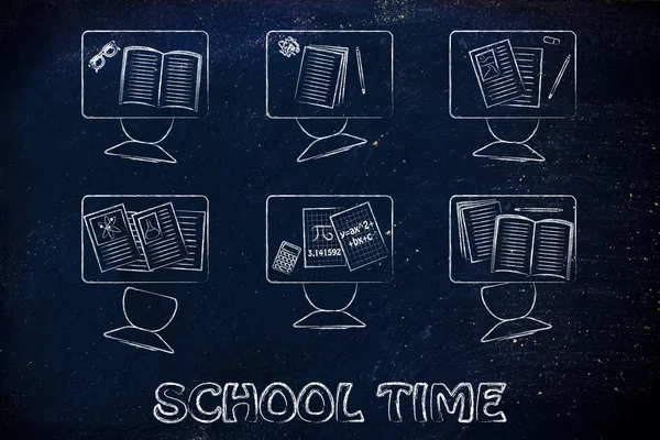 学校时间图 — 图库照片