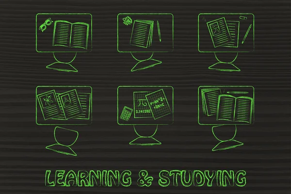 Aprendizagem & ilustração de estudo — Fotografia de Stock
