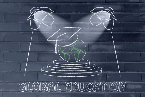 Küresel eğitim illüstrasyon — Stok fotoğraf