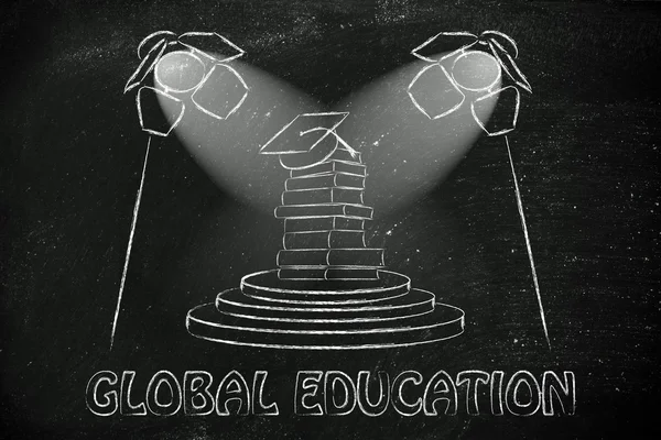 Focus on global education illustration — Stock Photo, Image