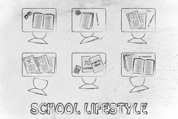 School levensstijl illustratie — Stockfoto