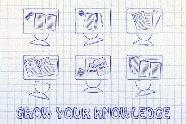 Grow your knowledge illustration — Stock Photo, Image