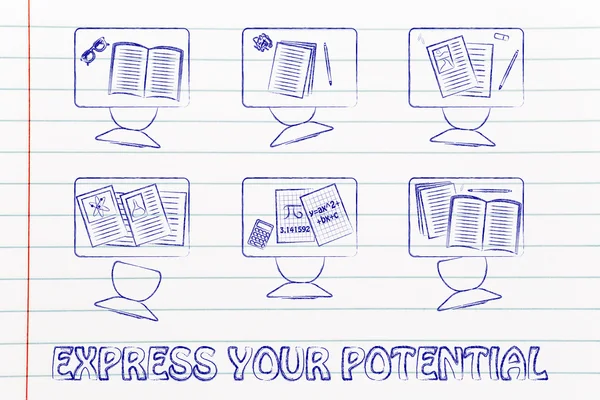 Express your potential at school illustration — Stock Photo, Image