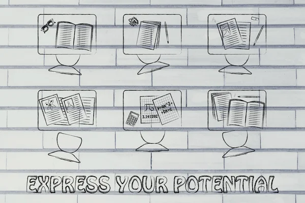 Express your potential at school illustration — Stock Photo, Image