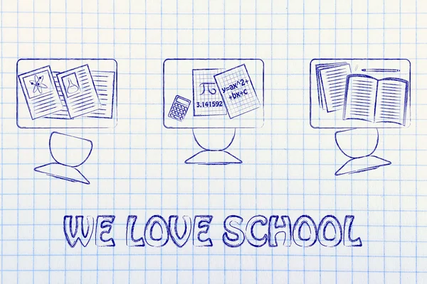 We love school illustration — Stock Photo, Image