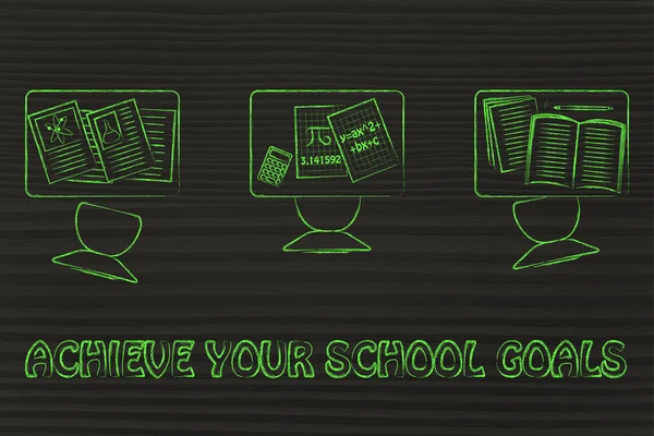 Achieve your shool goals illustration