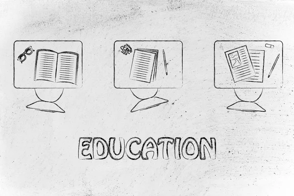 Ilustração da escola e da educação — Fotografia de Stock