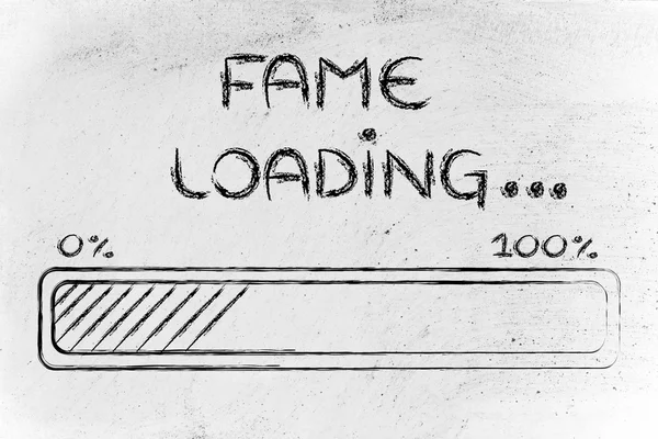 Funny progress bar with fame loading — Stock Photo, Image
