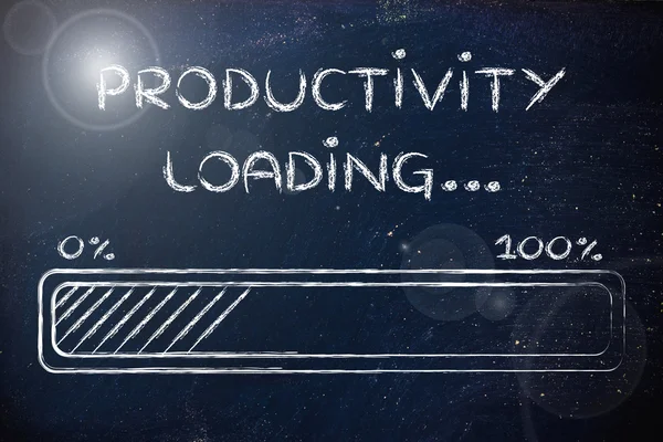 Lustiger Fortschrittsbalken mit Produktivitätsbelastung — Stockfoto