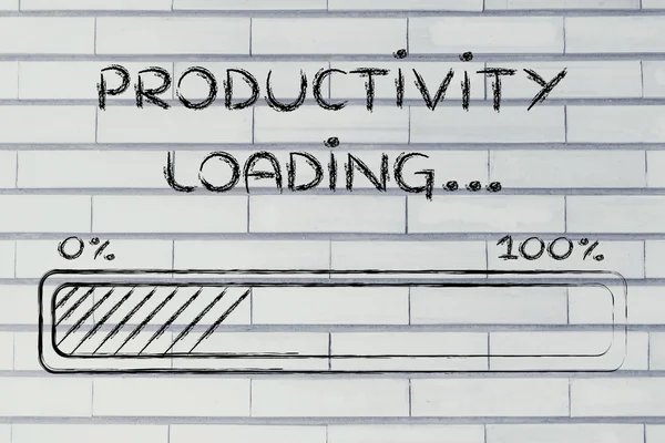 Funny progress bar with productivity loading — Stock Photo, Image