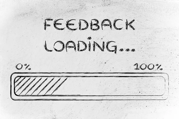 Grappige voortgangsbalk met feedback laden — Stockfoto