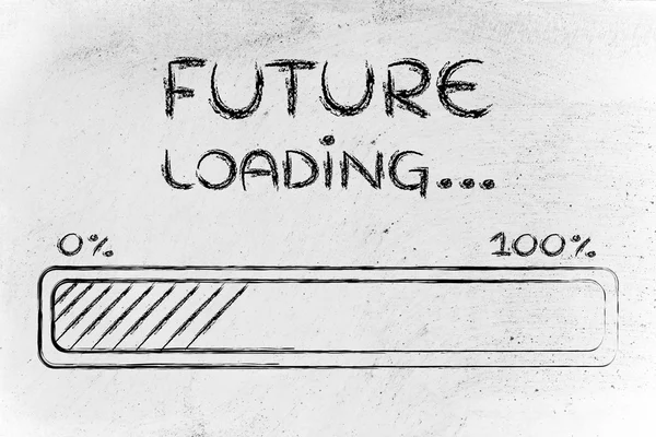 Funny progress bar with future loading — Stock Photo, Image