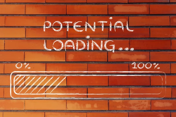 Funny progress bar with potential loading — Stock Photo, Image