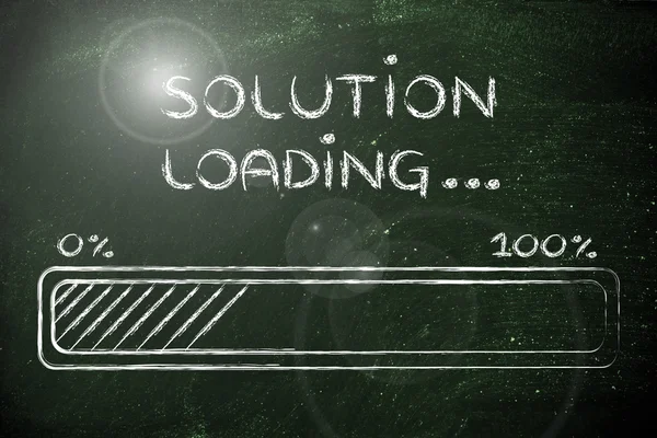 Funny progress bar with solution loading — Stock Photo, Image