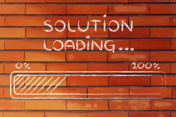 Funny progress bar with solution loading — Stock Photo, Image