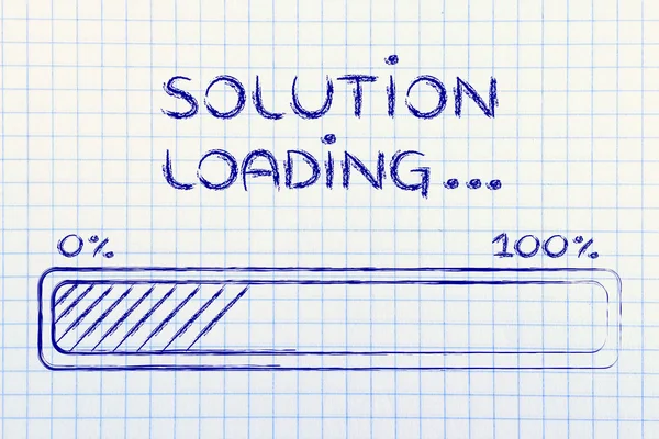 Funny progress bar with solution loading — Stock Photo, Image