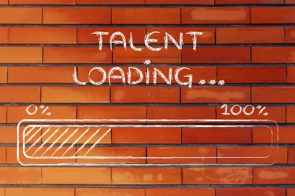 Grappige voortgangsbalk met talent laden — Stockfoto