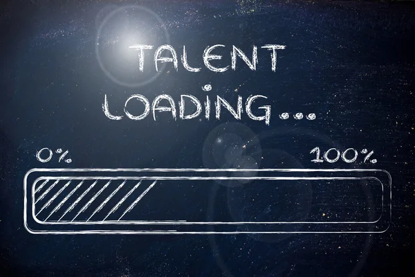 Funny progress bar with talent loading — Stock Photo, Image