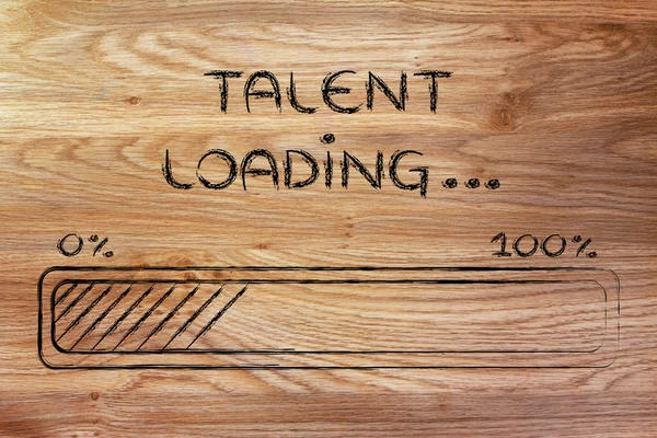 Funny progress bar with talent loading — Stock Photo, Image