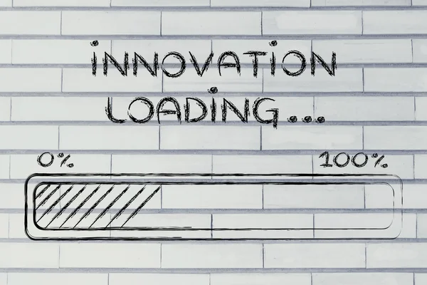 Funny progress bar with innovation loading — Stock Photo, Image