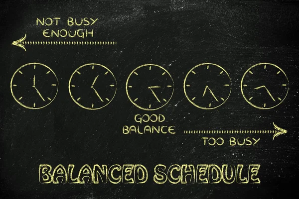 Balanced schedule at work — Stock Photo, Image