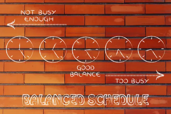 Balanced schedule at work — Stock Photo, Image