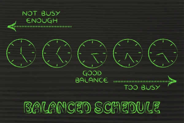 Balanced schedule at work — Stock Photo, Image