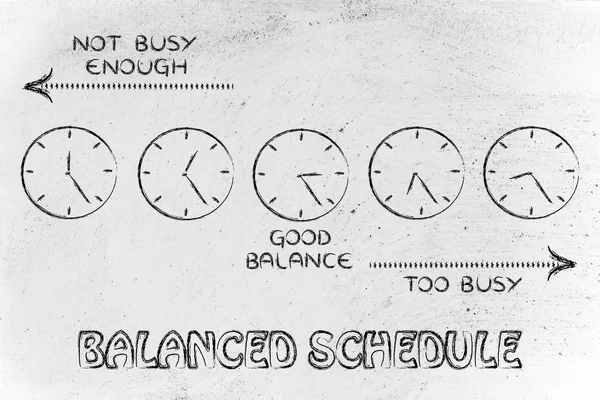 Balanced schedule at work — Stock Photo, Image