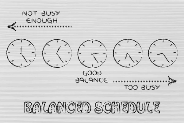 Balanced schedule at work — Stock Photo, Image