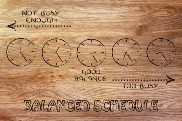 Balanced schedule at work — Stock Photo, Image