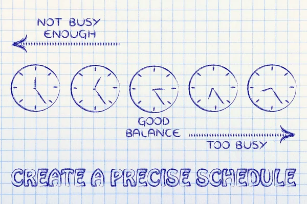 Skapa ett exakt schema — Stockfoto