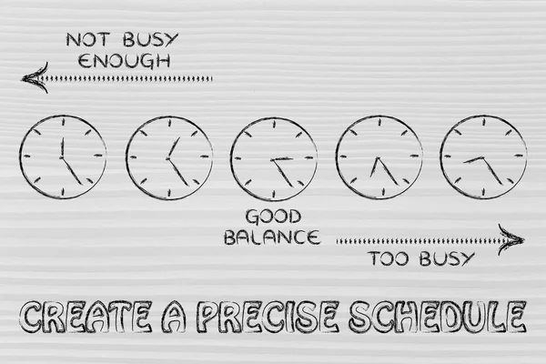 Create a precise schedule — Stock Photo, Image