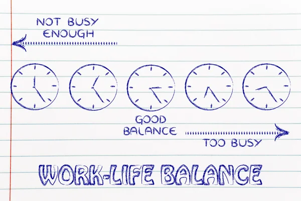 Найти хорошее равновесие между работой и жизнью — стоковое фото