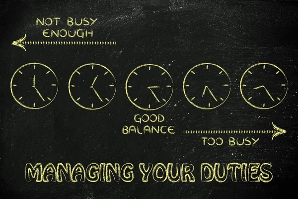 Managing your duties illustration — Stock Photo, Image