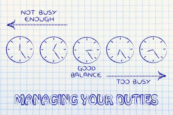 Managing your duties illustration — Stock Photo, Image