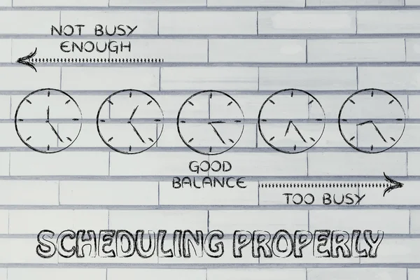 Scheduling properly illustration — Stock Photo, Image