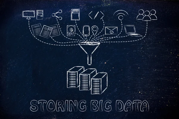 Concept of big data storage — Stock Photo, Image