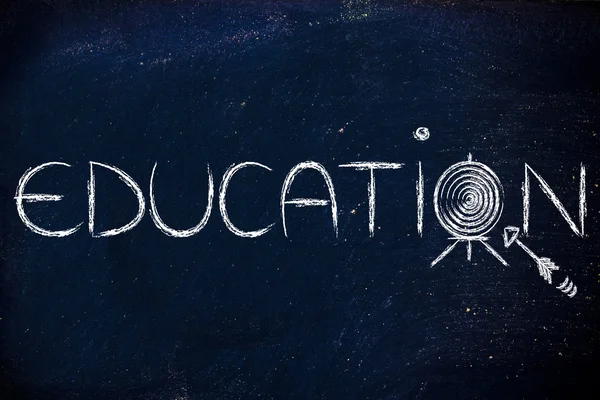 Use education to hit your targets in life — Stock Photo, Image