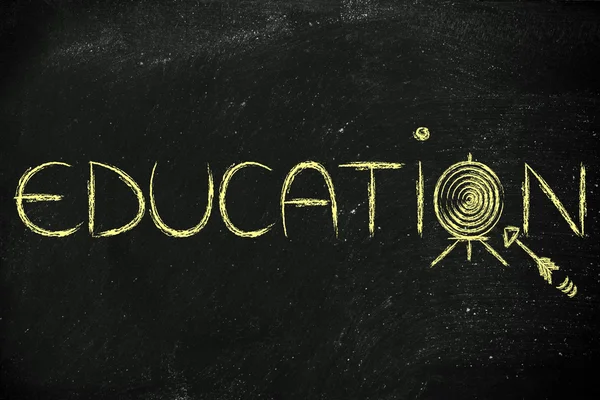 Use education to hit your targets in life — Stock Photo, Image