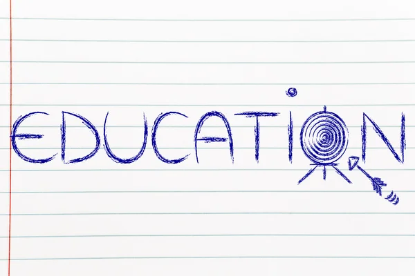 Use education to hit your targets in life — Stock Photo, Image