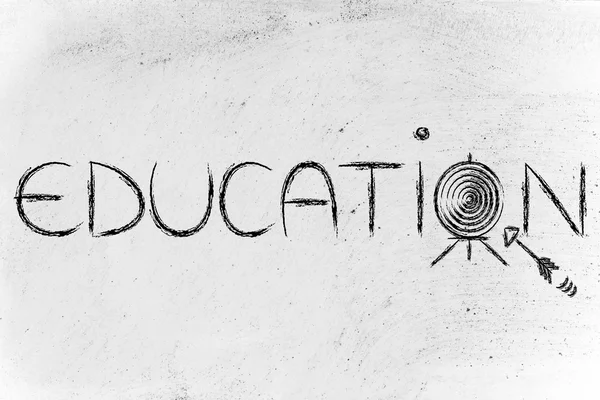 Use education to hit your targets in life — Stock Photo, Image