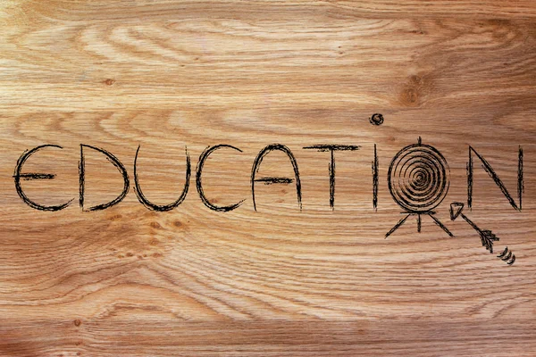 Use education to hit your targets in life — Stock Photo, Image