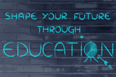 Geleceğin eğitim illüstrasyon yoluyla şekil