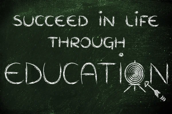 Utilizar la educación para alcanzar sus objetivos en la vida —  Fotos de Stock