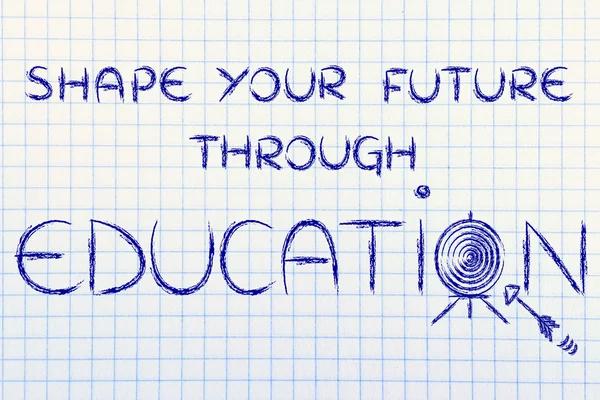 Shape your future through education illustration — Stock Photo, Image